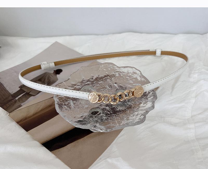 

Elegant Womens Pu Leather Belt With Simple Hook Closure For Dresses And Sweaters белый