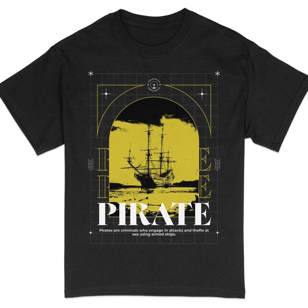 Vintage Pirate Ship T-Shirt, Nautical Graphic Tee, Old-World Sailing Apparel#26 Unisex T-Shirt S