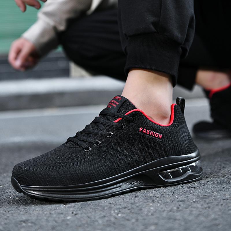 38-47 Men's Black Sneakers Summer Breathable Running Shoes Casual Shoes Sneakers Women's Large Size Sneakers