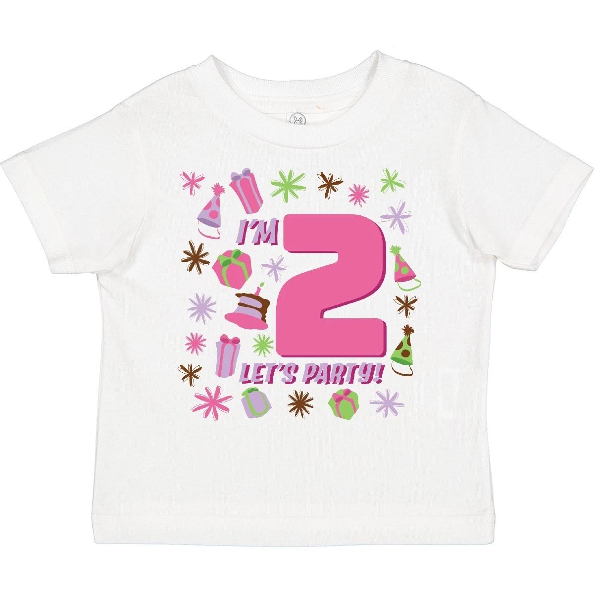 

Inktastic I m Two, Let s Party!- 2nd Birthday Toddler kids boys T-Shirt Girl Boy Party 2 150