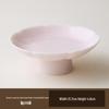 Ceramic High-Footed Fruit Bowl & Tea Snack Tray for Tea Ceremony & Home Use.