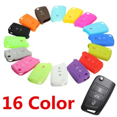 Car Key Fob Cover for VW Skoda Seat Silicone Rubber Case