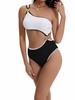 Color-matching Hollow-out One Shoulder Sexy Swimsuit Bikini