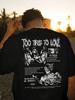 Unisexs Streetwear Patterned Tshirt Doublesided Edgy Printed Round Neck Suitable For Summer Casual Wear