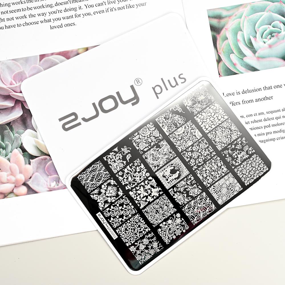 Destičky na ražení nehtů Zimní linky svetru s pruhovaným vzorem Šablony na nehty DIY geometrický kostkovaný design nehtová deska Obrázek Decoratio