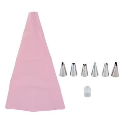 6 piezas/juego Gadgets de Cocina DIY Manga Pastelera de Crema Boquillas Anticorrosión Puntas para Decorar Pasteles Herramientas Rosa
