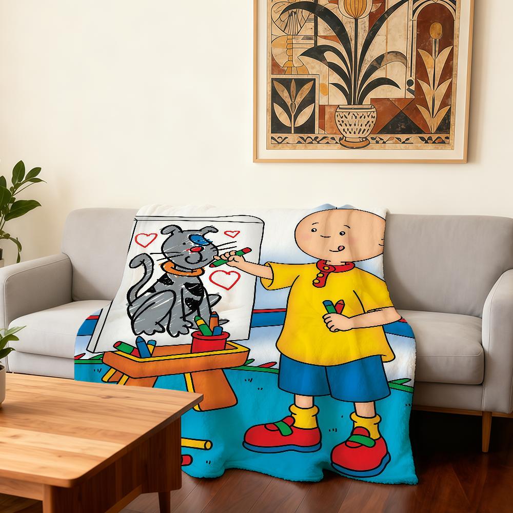 Couverture Cartoon C-Caillou Super Chaude Confortable Couverture Jetée en Peluche Enfant Maison Canapé Chambre à Coucher Cadeau