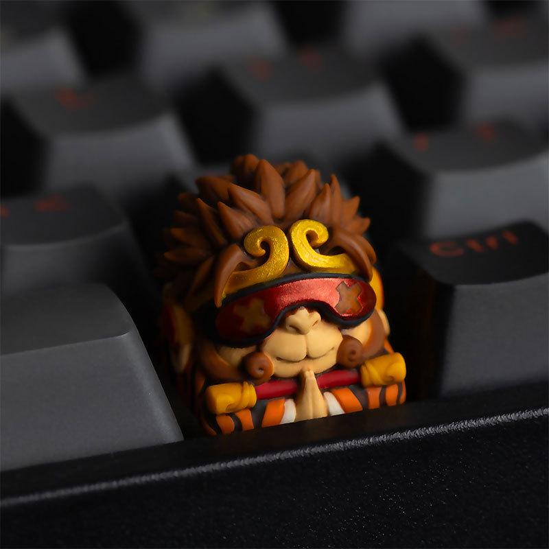 Cyber Journey: Sun Wukong Resin ESC Keycap – Translucent, Customizable for Mechanical Keyboards