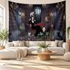 Die Addams Family Wandteppich Heimdekoration Hängendes Stoffkunst Hintergrundteppich für Schlafzimmer
