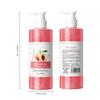 Exfoliating Scrub Body Wash Gel 300ml, Deep Cleansing & Moisturizing Shower Gel with Orange/Peach Scent, Gentle Smoothing Body Polish for Soft Skin