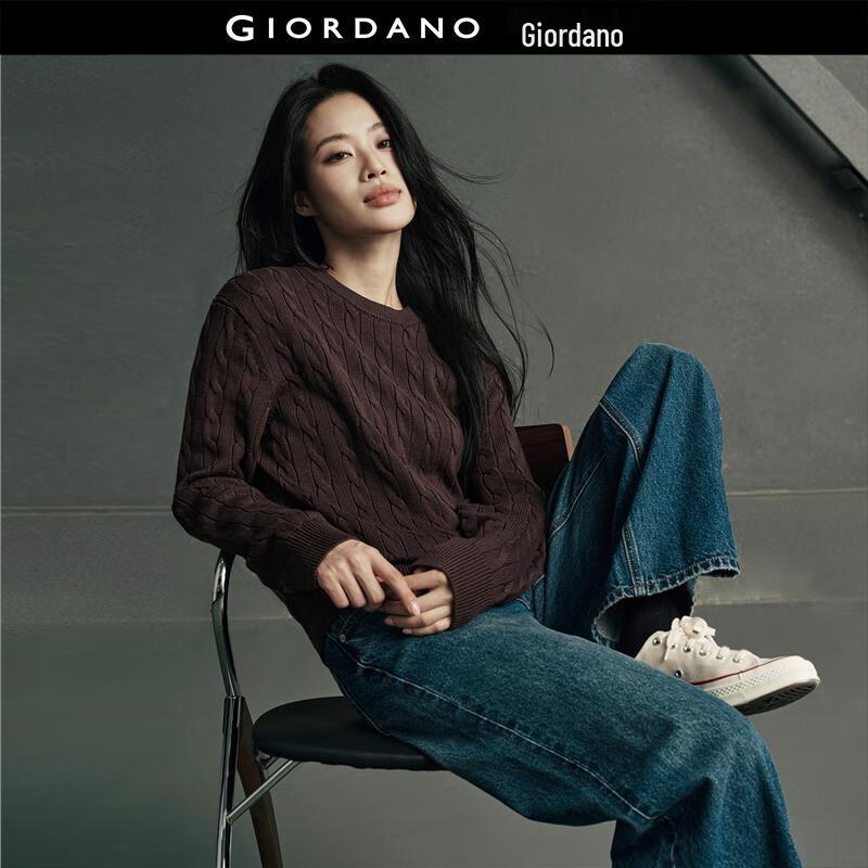 

Женский свитер Giordano свободного кроя, крупной вязки, с круглым вырезом L