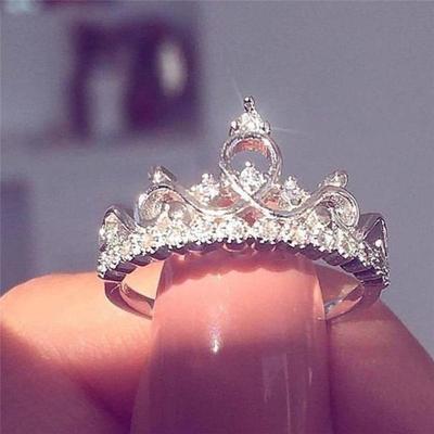 Jewelry Ring Ring Rose Gold Crown Zircon Ring Fashionable Jewelry Jewellery