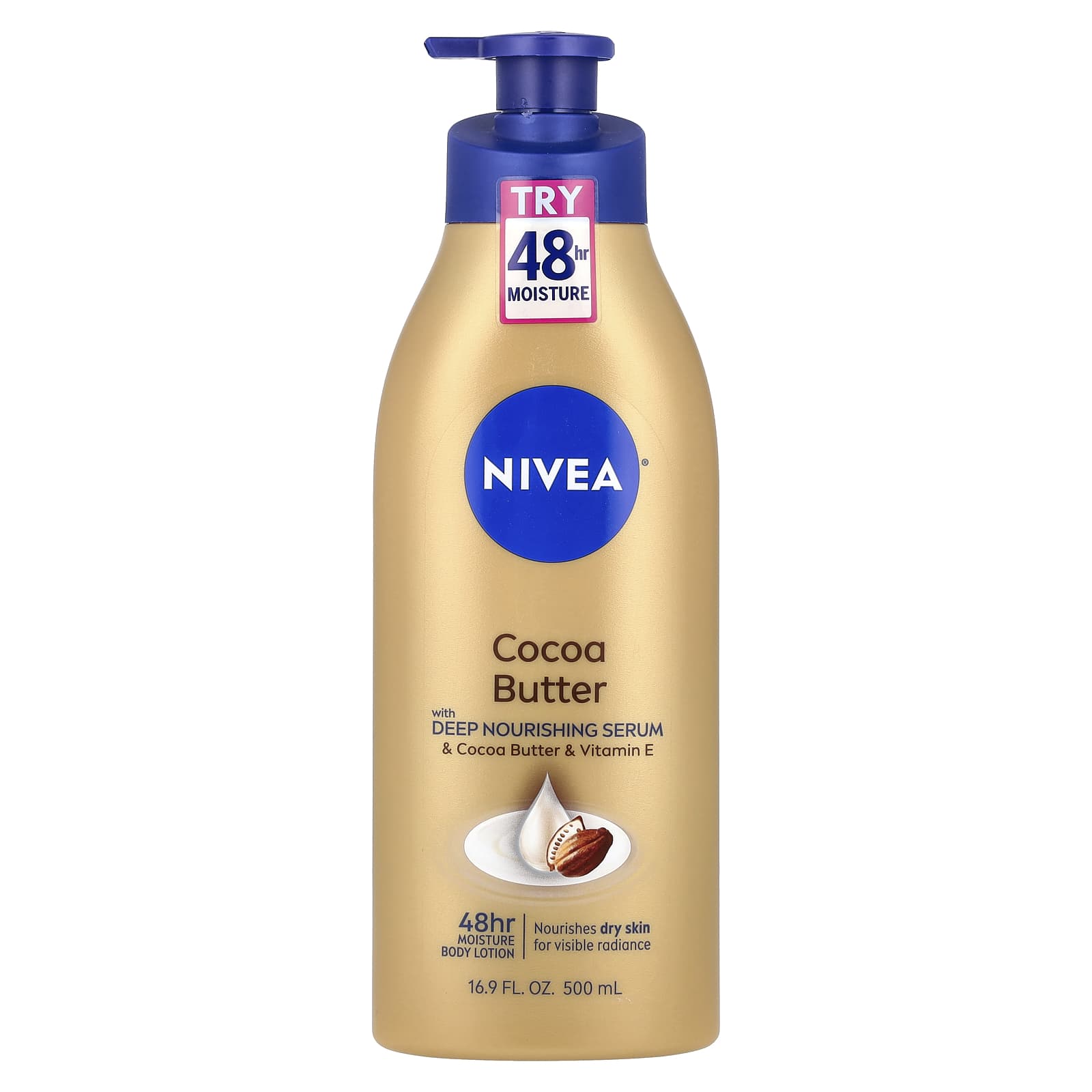 

Nivea, Лосьйон для тіла з маслом какао, 16,9 рідких унцій (500 мл)