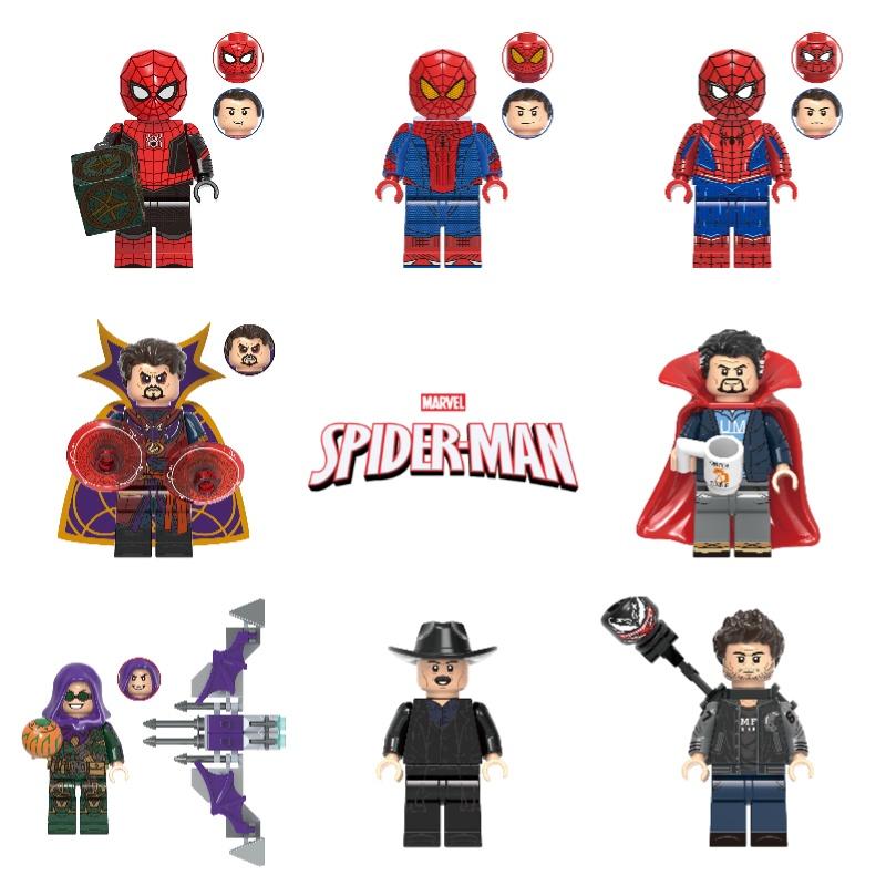 X0331 Spiderman Building Blocks Toy Set With Black And Red Superhero Suit