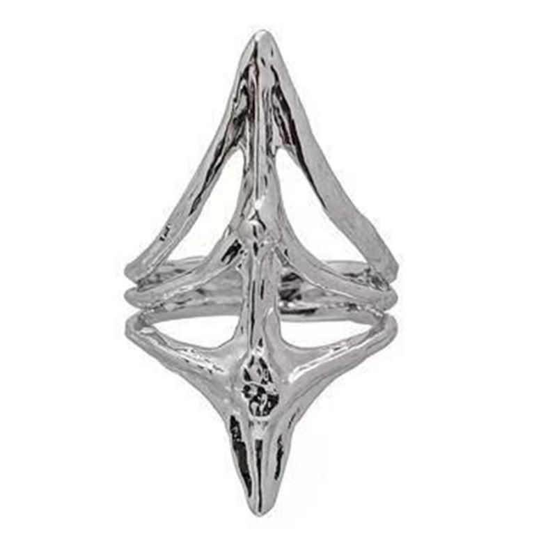 A52E Finger Tip Claw Rings Jewelry Copper Texture with Adjustable Size for Fashion Women Seeking Elegance and Skeleton Ring