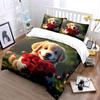 Floral Gift Set For Romantic Moments Exquisite Three-Piece Bedding Set Gift For Kids And Adults
