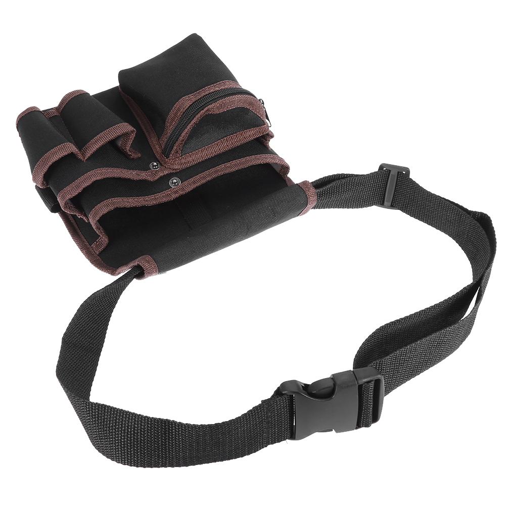 Multifunctional Electrician Tool Bag Waist Pocket Pouch Belt Storage Holder Black