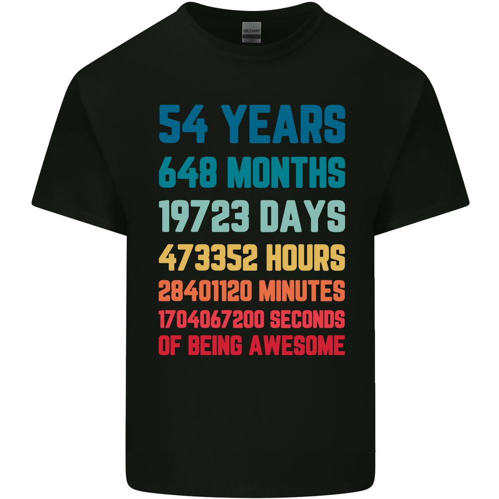 

54th Birthday 54 Year Old Mens Light Cotton T-Shirt S