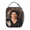 The Vampire Diaries Damon Salvatore TV Serie Lunchtas Werk Lunchbox Voor Meisjes Designer Thermische Tote Handtassen Koeltas