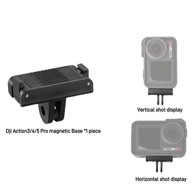 Magnetic Two Claw Adapter For DJI OSMO Action 3 4 Action 5 Pro Cameras Accessories Quick Mount Magnetic Expansion Adapter Base