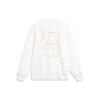 Li Ning Sports Lifestyle Series Back Letter Print Pullover Warm Casual Long Sleeve Crew Neck Fleece Sweatshirt Unisex Sweatshirt Off-White AWDU925-2