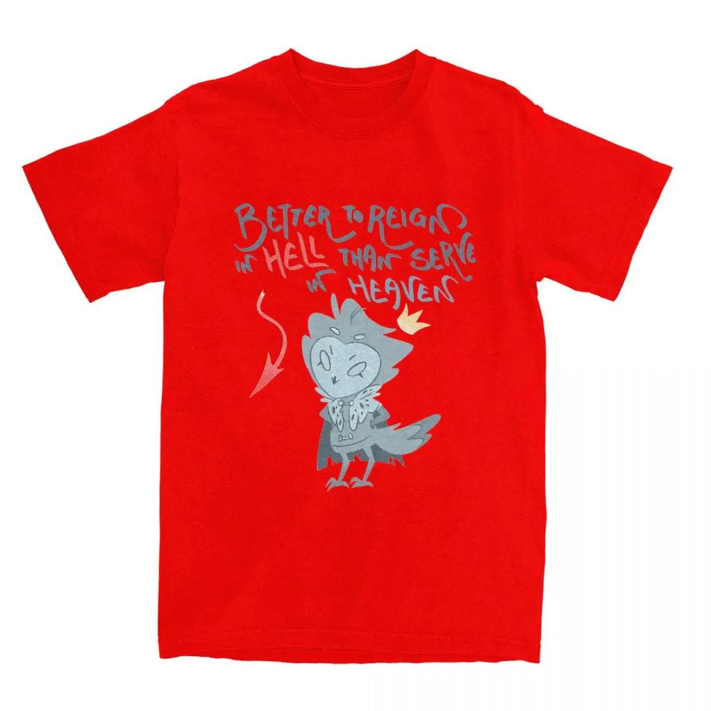 Lässiges Helluva Boss Cartoon T-Shirt für Rundhalsausschnitt 100% Baumwolle T-Shirts Chibi Stolas Kurzarmshirts Übergrößen Kleidung