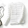 Women Puffer Jacket Down Parka Overcoat Ultralight Warm Portable Collarless O Neck Padded Spring Winter
