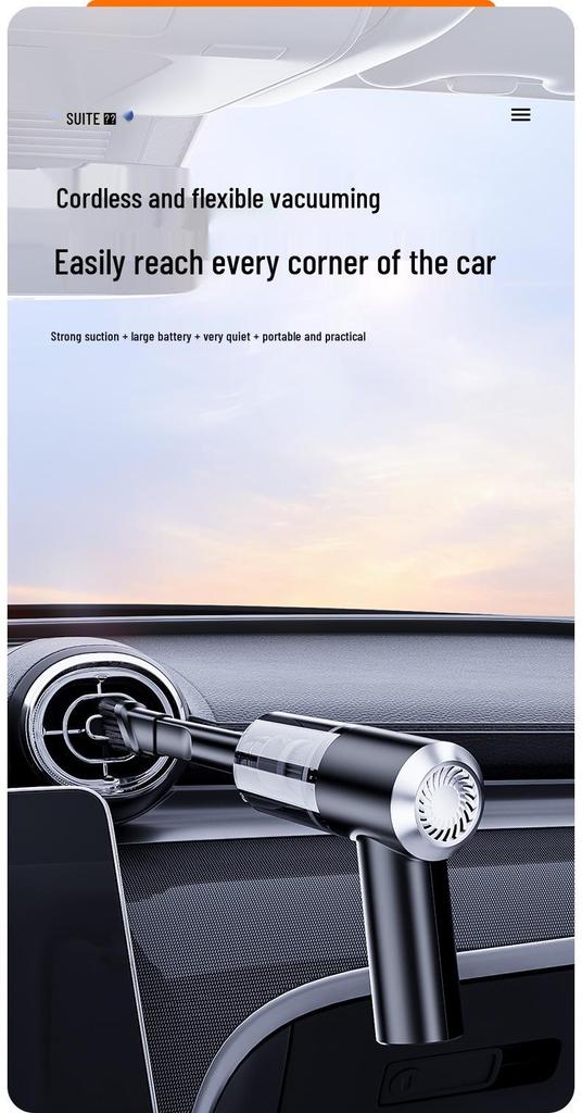 High Suction Mini Wireless Handheld Car & Home Vacuum Cleaner - Ultra-Quiet