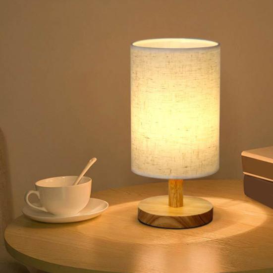 Small Table Lamp Bedside Light Flicker Free Soft Glow Eye Protection USB Warm LED Light Reading Lamp