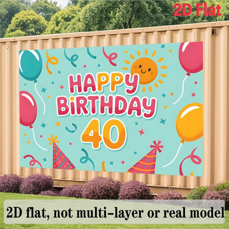 Party Backdrop Flat Text Hanging Event Backdrop Decoration Birthday Party Decor
