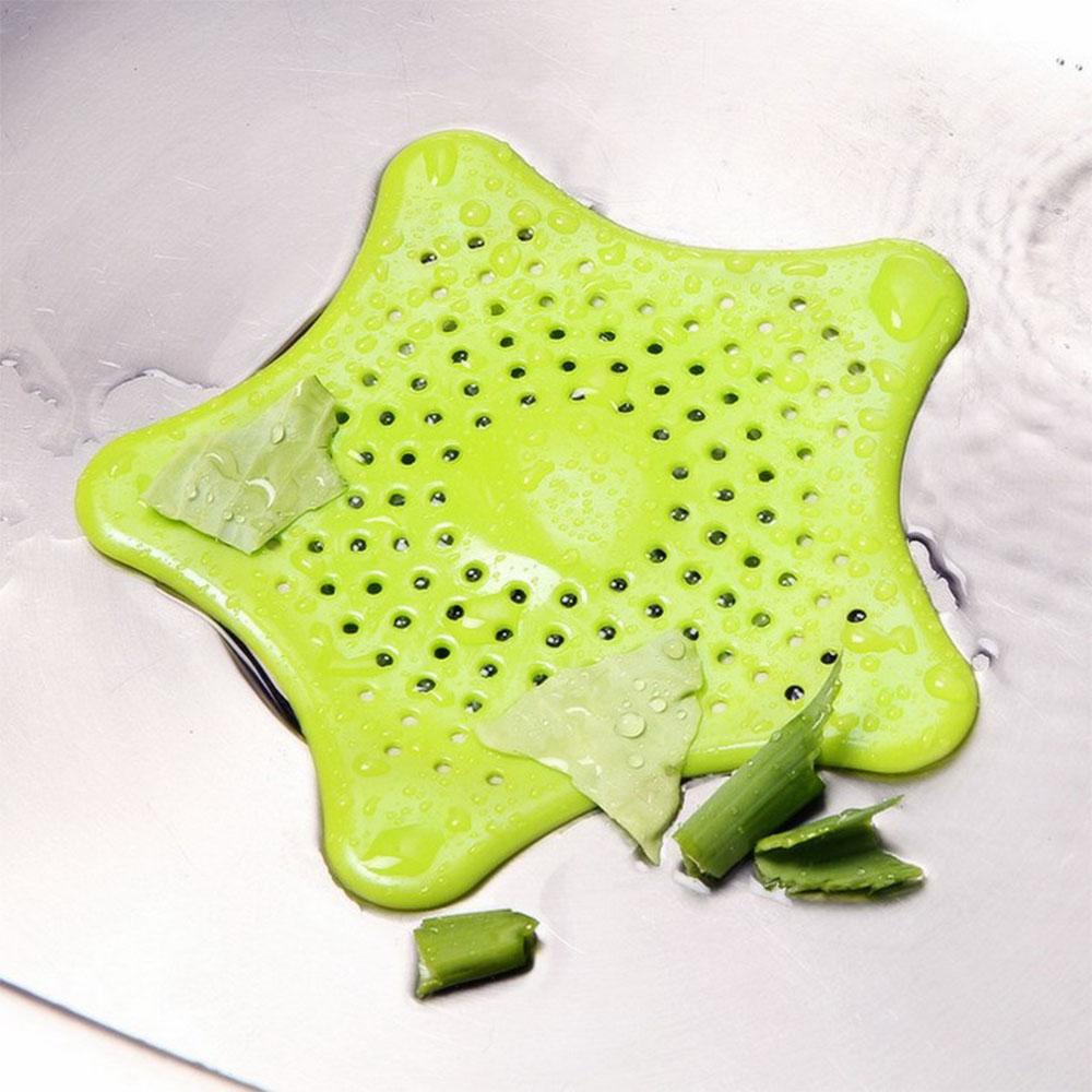 Creative 4 Colors Bathroom Shower Drain Cover Stars Hair Filter Sink Strainer Insulation Pads