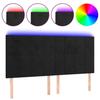 VidaXL LED Headboard Bedroom Furniture Double Bed Accessory Head of Bed Frame Interior Black 3122480