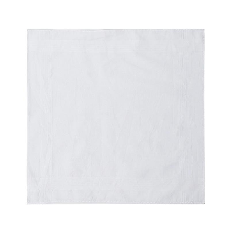 

3Pcs 40x40cm Solid Color White Blue Plain Men Handkerchiefs Pocket Hankies Soft Cotton Sweat Square Towels Tea Party Favors білий