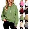 Women's Color Long Sleeve Hooded Sweatshirt Casual Top
