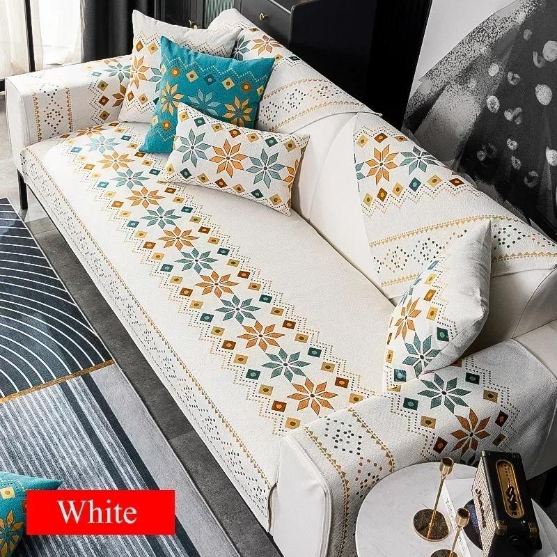 1pc Chenille Sofa Cover Bohemia Four Seasons Universal Couch Coushion Non-slip Washable Sofa Slipcover for Living Room Home