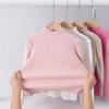 Solid Color Pullover Fleece Knitted Unisex Kids Korean Style Casual Bottoming Sweater