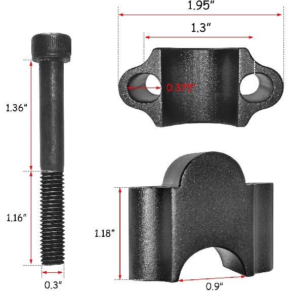 

Matt Black 7/8 Handlebar Risers 30mm Height Mount Clamp Kit Compatible with Motorcycle ATV Kawasaki Honda Suzuki Yamaha Dirt Bike