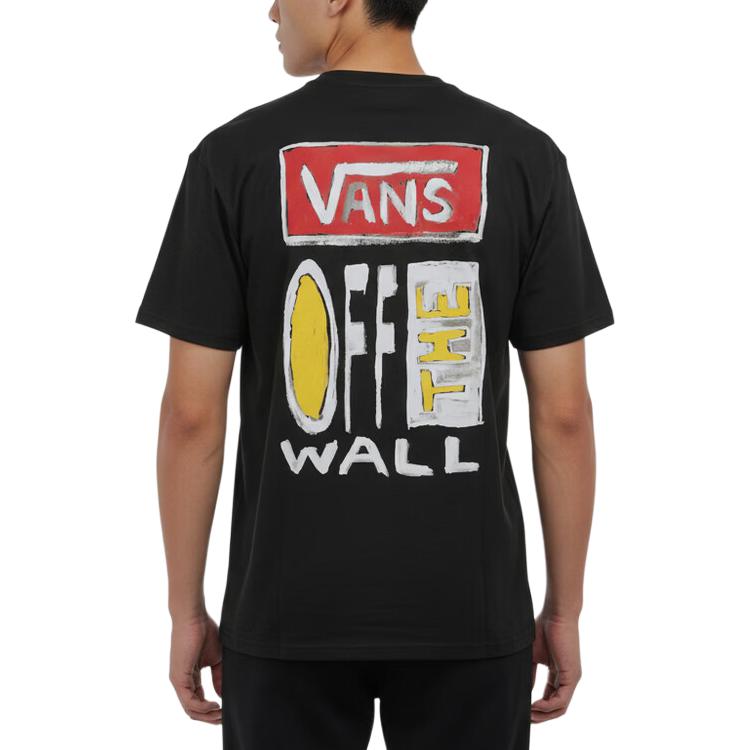 Vans Paint Short Sleeve Crew Neck Comfortable T-Shirt Men tops VN000TKRBLK