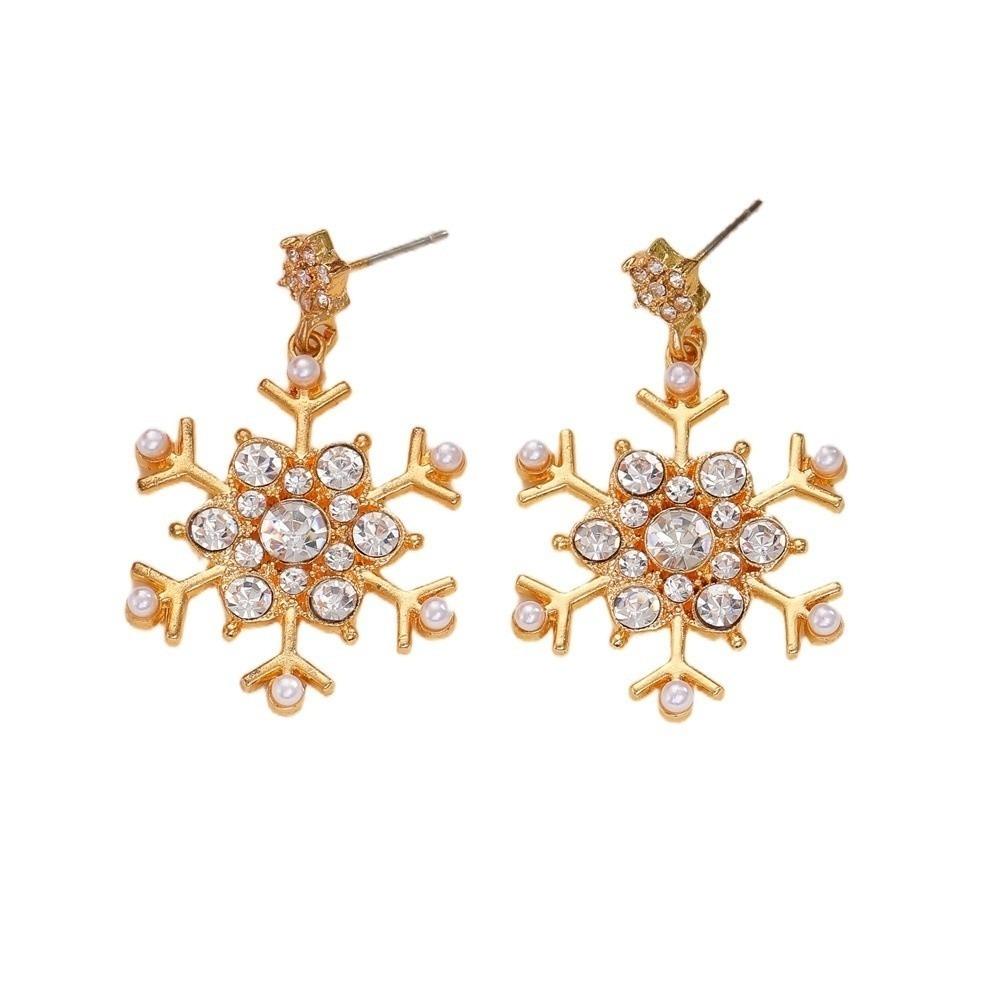 Sparking Zircon Earrings Luxury Christmas Earrings Elegant Xmas Earrings  Women Gift