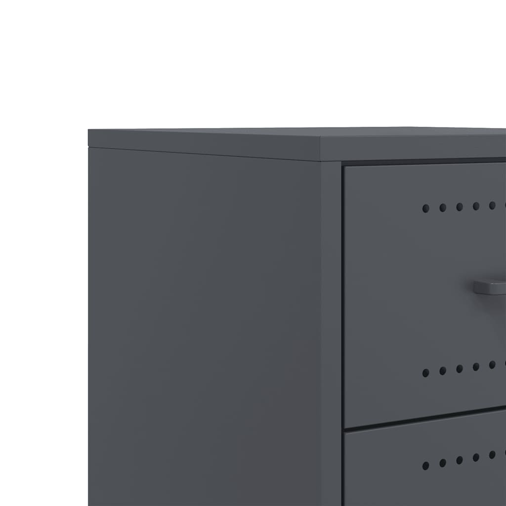 Nightstand Anthracite 36 x 39 x 43.5 cm Steel