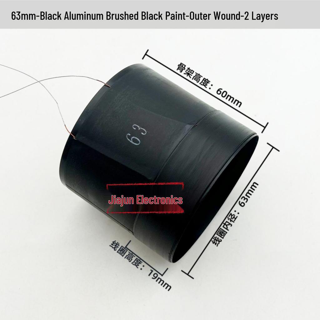 Black Aluminum Woofer Voice Coil Repair Kit - Core Wire: 25-125, Coil Sizes: 65.5mm, 75.5mm, 99.5mm
