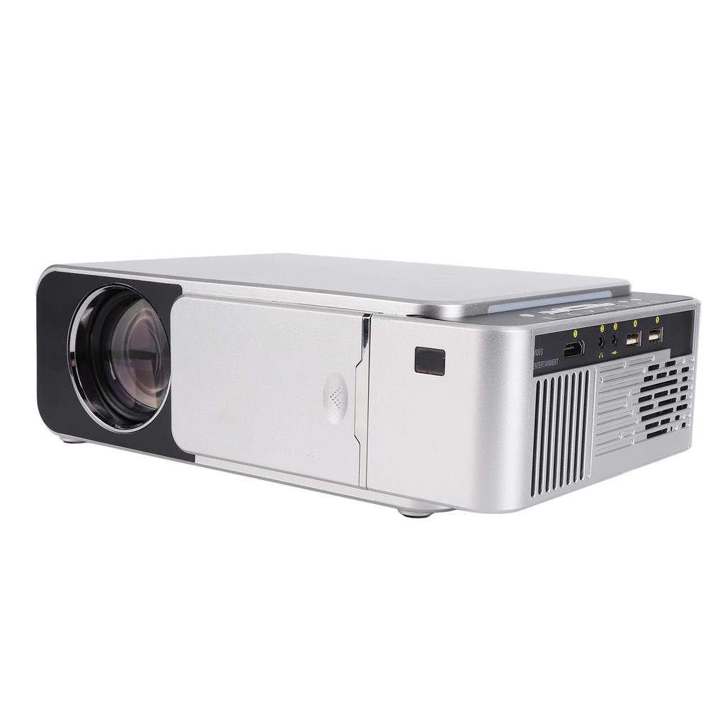 Mini 1080P HD Projector Portable WiFi LED Home Theater Movie Projector AC  Silver