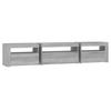 Vidaxl TV Stand with LED Lighting, Sonoma Oak Grey, 195x35x40 Cm