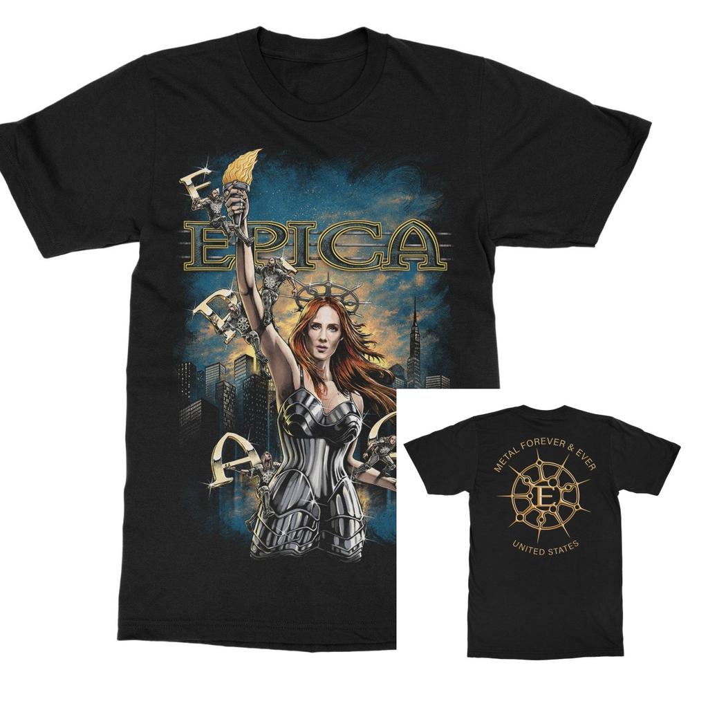Epica  ARCANA Band TShirt  Cotton Graphic Tee Unisex Women Summer Streetwear Top