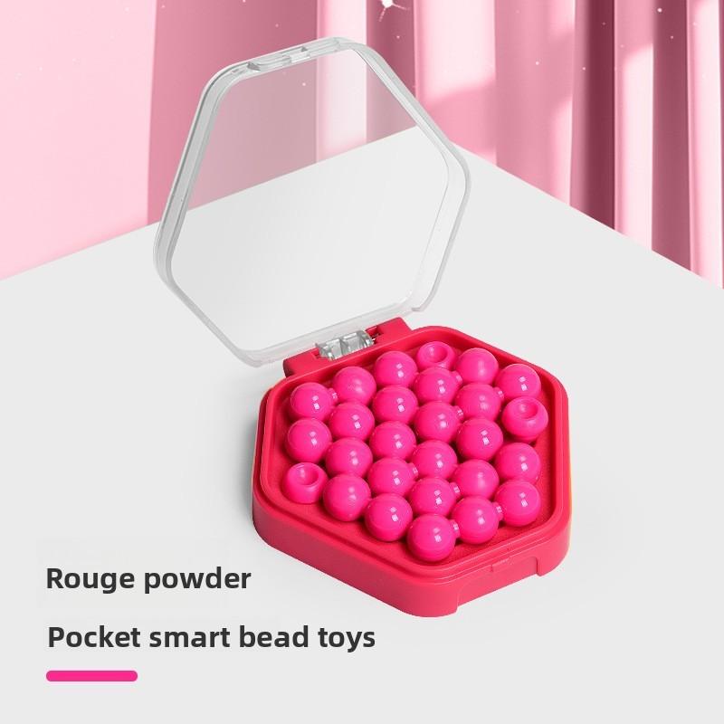 

Educational Puzzle Toy For Kid With Plastic Beads And Brain Teasers For Early Learning Development рожевий