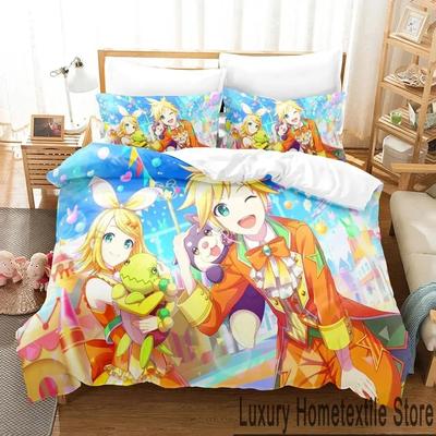 3D Print Wonderlands Showtime Anime Bedding Set Duvet Cover Bed Set Quilt Cover Pillowcase Comforter King Queen Size Boys Adult