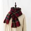 Women's Fashionable Plaid Scarf - 2025 Korean Style Warm Faux Cashmere Autumn/Winter Shawl