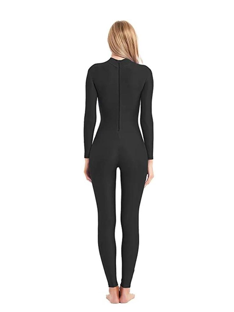 Nylon Long Sleeve Bodysuit for Gymnastics, Yoga, and Dance