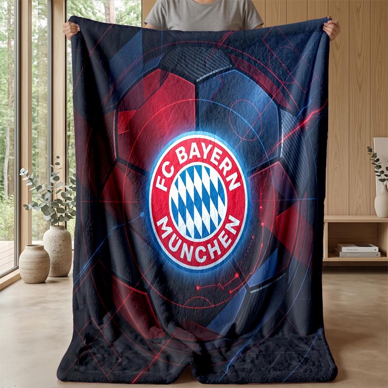 Bayern Munich Theme Blanket Soft Flannel Blanket Plush Throw Blanket Cozy Sofa Bed Blanket for Home Decor