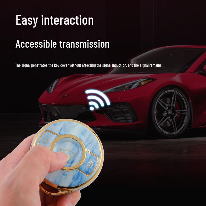 Mercedes-Benz Smart Elf TPU Key Case with Gold Edge